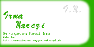 irma marczi business card